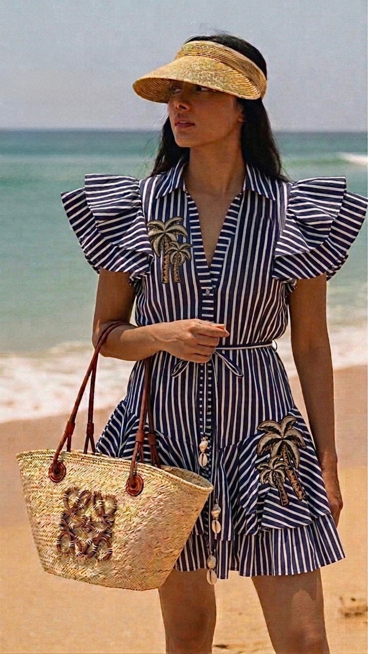 SORRENTO Embroidered Palm Dress