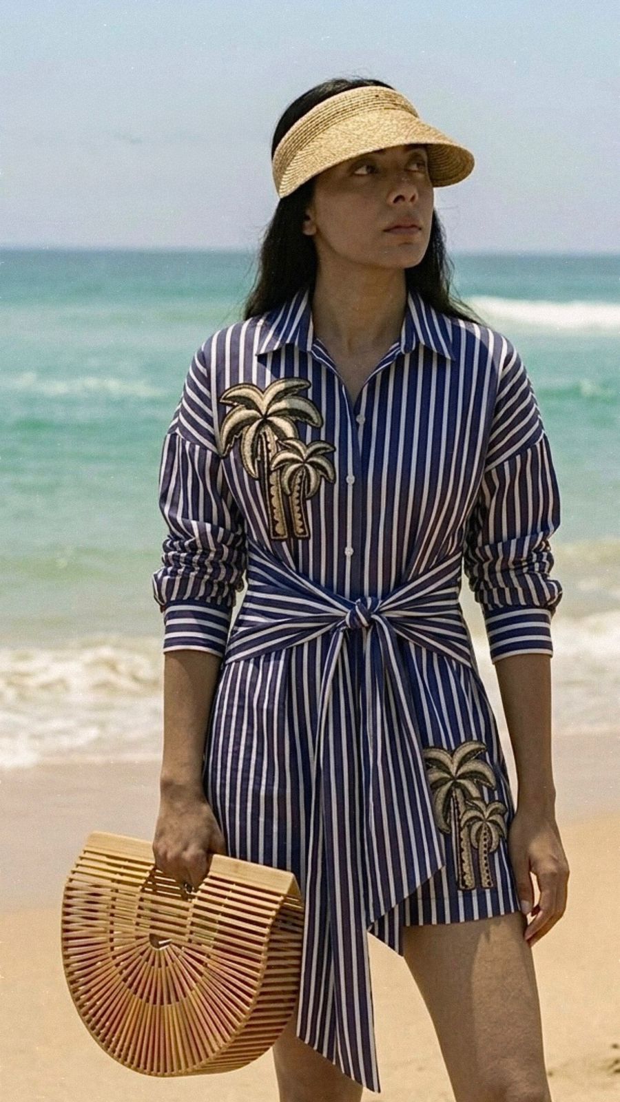 AMALFI Embroidered Palm Dress
