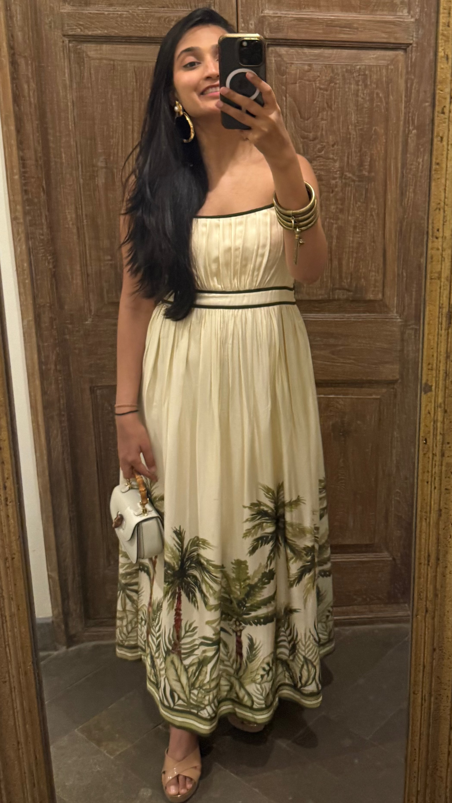 TROPICANA Palm Midi Dress